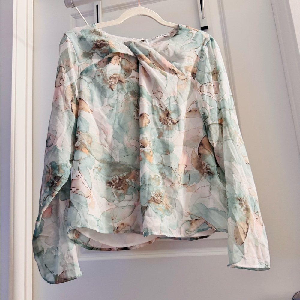 Calvin Klein Pastel Floral Women's Blouse